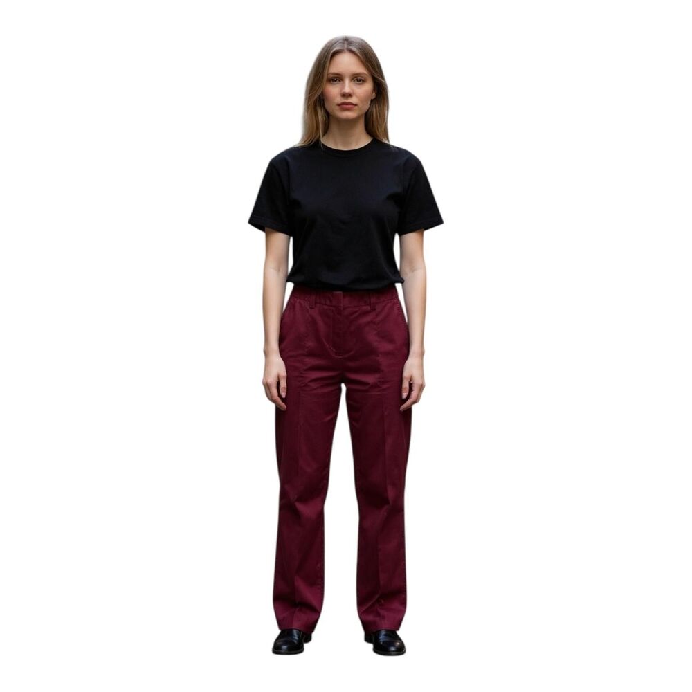 Lands End Pants Womens 4 Straight Leg Mid Rise Stretch Workwear Career Office